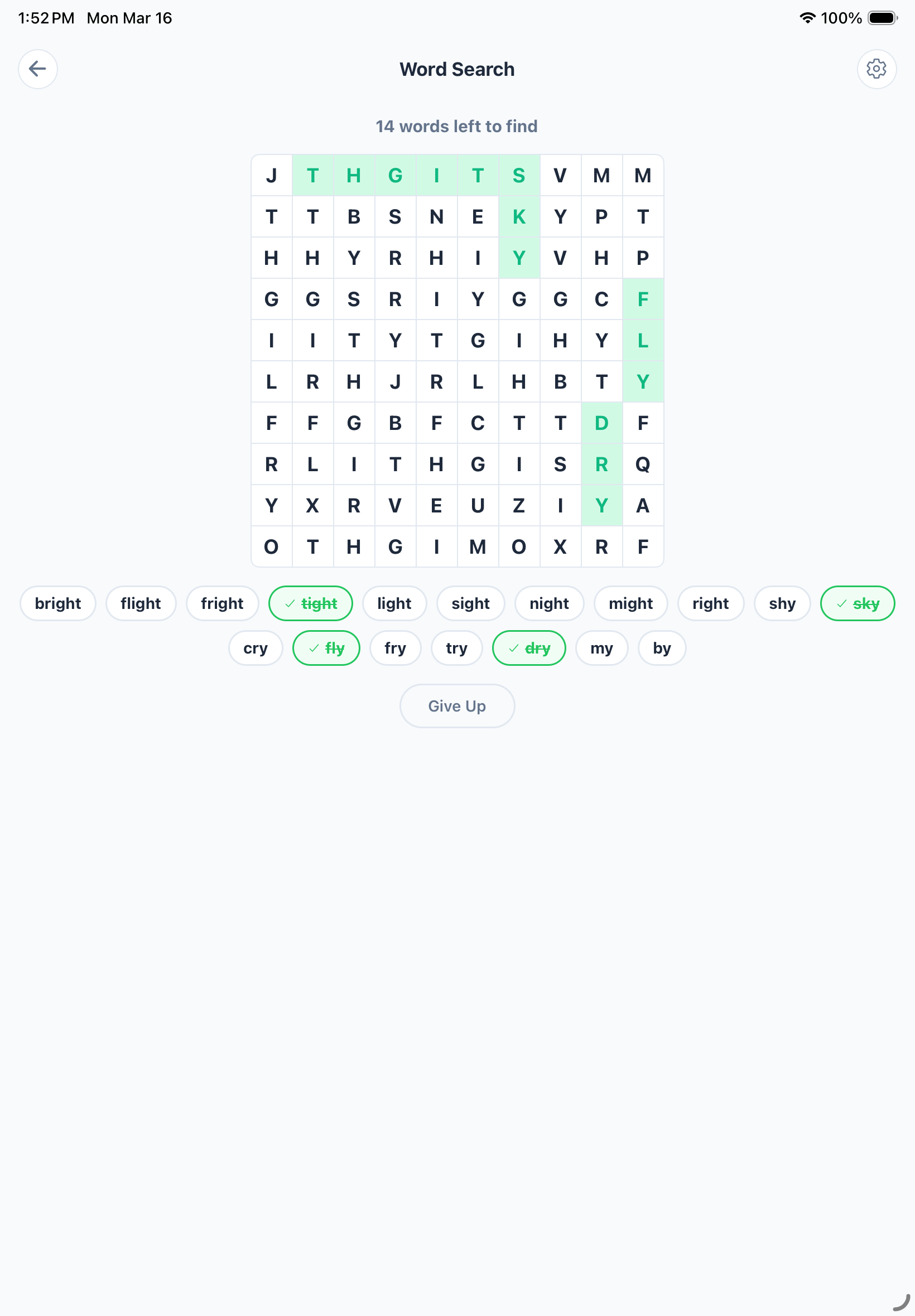 Better Speller on iPad